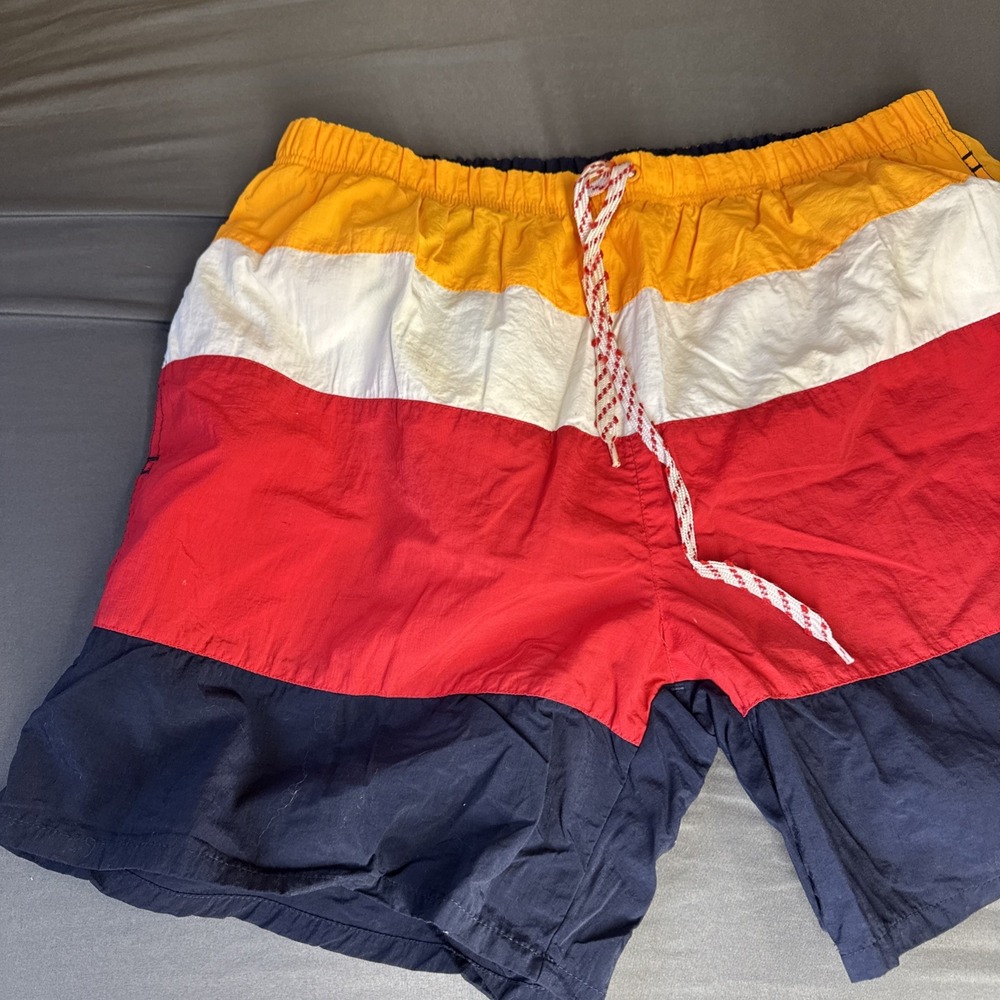 Men's Large Nautica Men's Swim Trunks Striped‎ - Picture 3 of 6